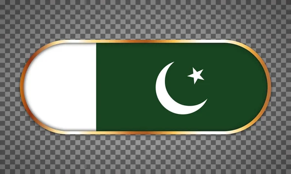 Vector Illustration Web Button Banner Country Flag Pakistan — Vector de stock