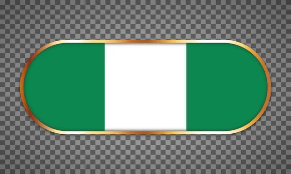 Vector Illustration Web Button Banner Country Flag Nigeria — 스톡 벡터