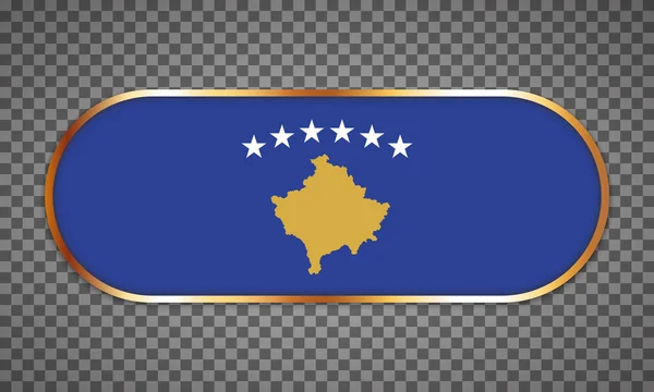 Vector Illustration Web Button Banner Country Flag Kosovo — ストックベクタ