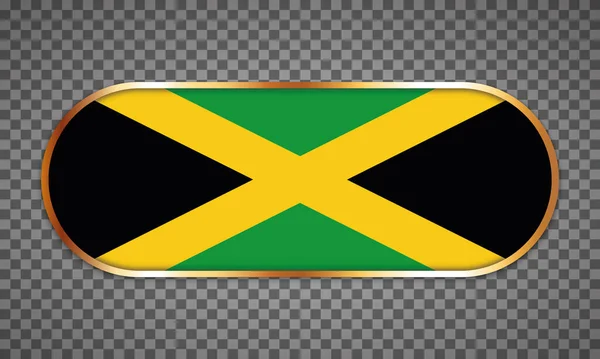 Vector Illustration Web Button Banner Country Flag Jamaica — Archivo Imágenes Vectoriales
