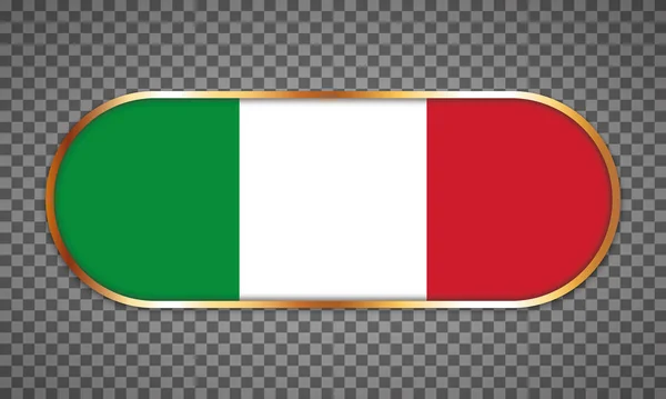Vector Illustration Web Button Banner Country Flag Italy — Vetor de Stock