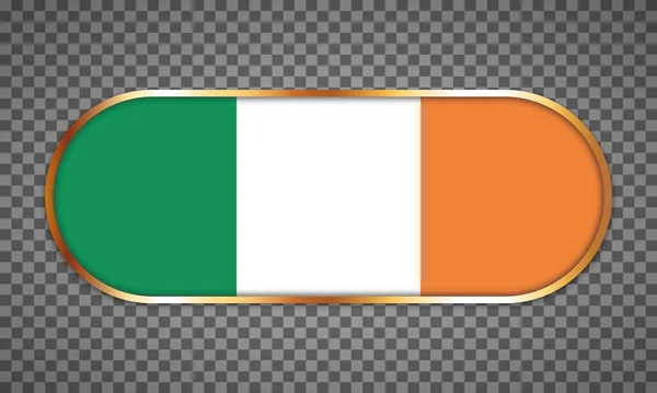 Vector Illustration Web Button Banner Country Flag Ireland — 图库矢量图片