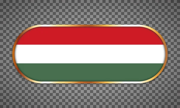 Vector Illustration Web Button Banner Country Flag Hungary — Archivo Imágenes Vectoriales