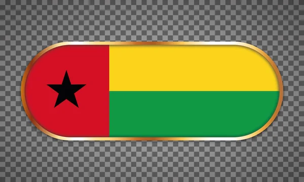 Vector Illustration Web Button Banner Country Flag Guinea Bissau — стоковий вектор