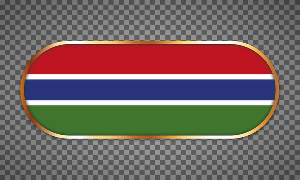 Vector Illustration Web Button Banner Country Flag Gambia — Stock vektor