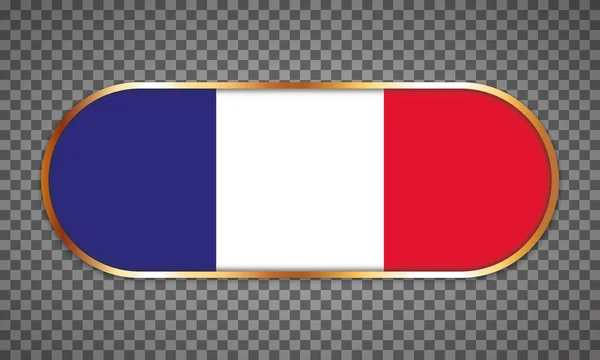 Vector Illustration Web Button Banner Country Flag France — Stock Vector