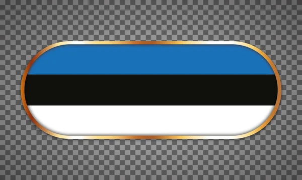 Vector Illustration Web Button Banner Country Flag Estonia — стоковый вектор