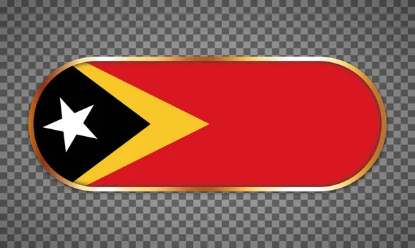 Vector Illustration Web Button Banner Country Flag East Timor — 스톡 벡터
