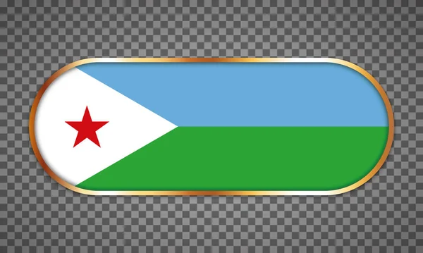 Vector Illustration Web Button Banner Country Flag Djibouti — стоковый вектор