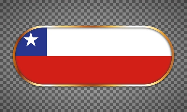 Vector Illustration Web Button Banner Country Flag Chile — Stockvektor