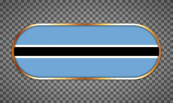 Vector Illustration Web Button Banner Country Flag Botswana — ストックベクタ