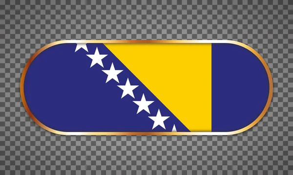 Vector Illustration Web Button Banner Country Flag Bosnia Herzegovina — 스톡 벡터