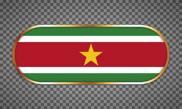 Vector Illustration Web Button Banner Country Flag Suriname — Archivo Imágenes Vectoriales