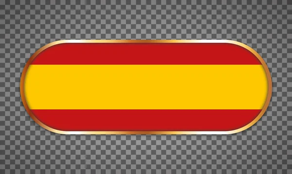 Vector Illustration Web Button Banner Country Flag Spain —  Vetores de Stock