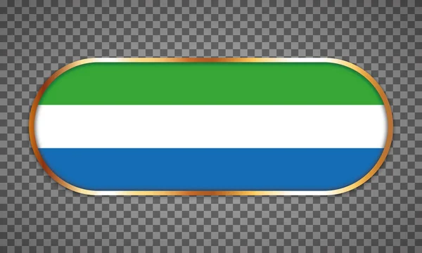 Vector Illustration Web Button Banner Country Flag Sierra Leone — Stockový vektor