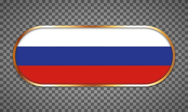 Vector Illustration Web Button Banner Country Flag Russia — стоковый вектор