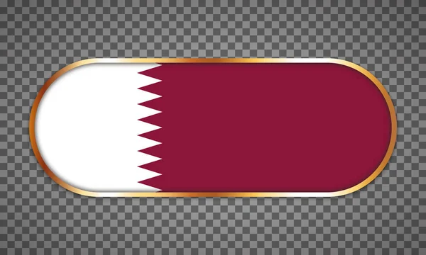 Vector Illustration Web Button Banner Country Flag Qatar — Διανυσματικό Αρχείο