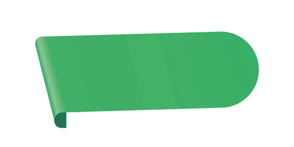 Illustration Vectorielle Bannière Étiquette Couleur Verte Sur Fond Blanc — Image vectorielle