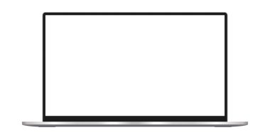 vector illustration of laptop isolated with white screen on white background