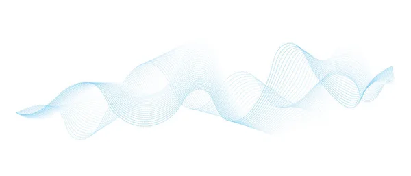 Abstract Vector Illustration Blue Colored Wave Lines White Background — Vector de stock