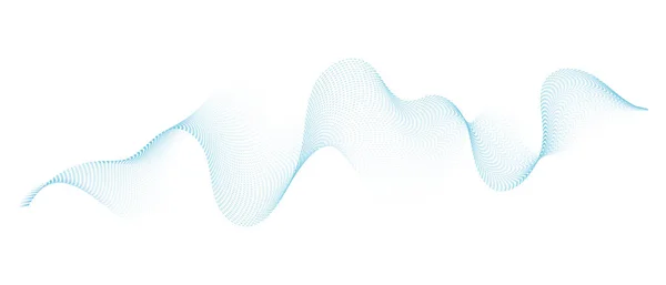 Abstract Vector Illustration Blue Colored Wave Lines White Background — Stockvektor