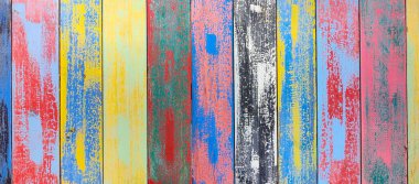 texture of colorful wooden planks - wood wall