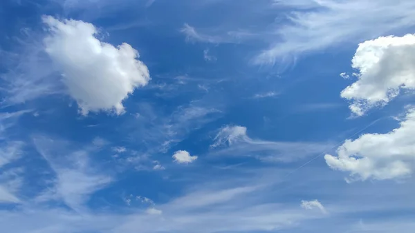 Blue Sky White Clouds Nature Backgrounds Sky — 스톡 사진