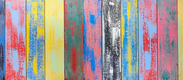Texture Colorful Wooden Planks Wood Wall — Zdjęcie stockowe