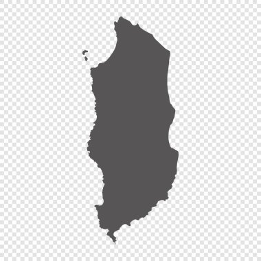 vector illustration of King Island map on transparent background