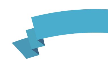 vektör tasarım ögesi - beyaz arkaplanda mavi renkli kurdele pankart etiketi