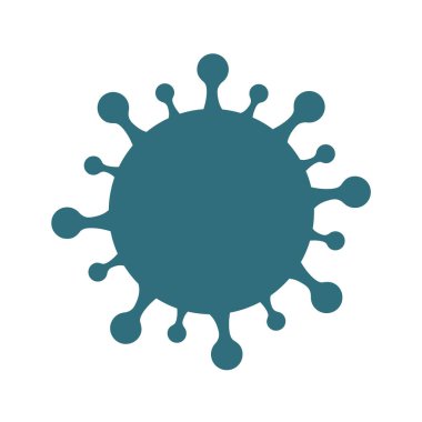 Mavi renkli covid-19 virüsünün vektör simgesi
