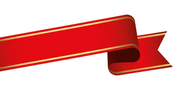 Elemento Diseño Vectorial Etiqueta Banner Cinta Vintage Color Rojo Con — Archivo Imágenes Vectoriales