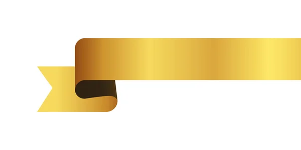 Elemento Diseño Vectores Etiqueta Banner Cinta Color Oro Sobre Fondo — Archivo Imágenes Vectoriales
