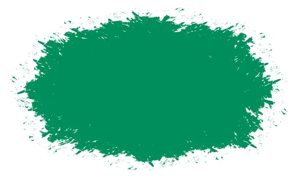 Grün Gefärbte Vektorpinsel Gemaltes Banner Auf Weißem Hintergrund — Stockvektor