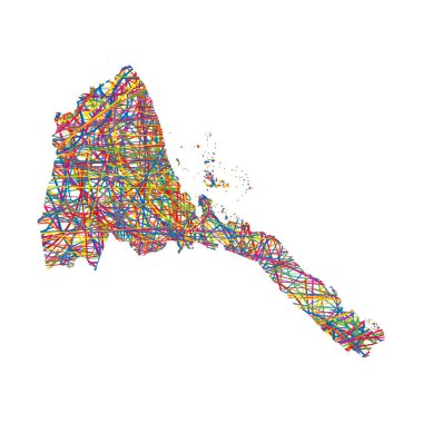 Eritre 'nin çok renkli soyut çizgili haritasının vektör çizimi
