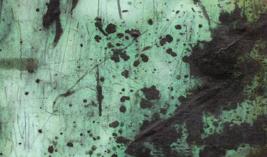 Eski yeşil renkli metal yüzey arkaplanının dokusu