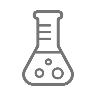 Kimyasal formüllü tüp - vektör simgesi illüstrasyonu