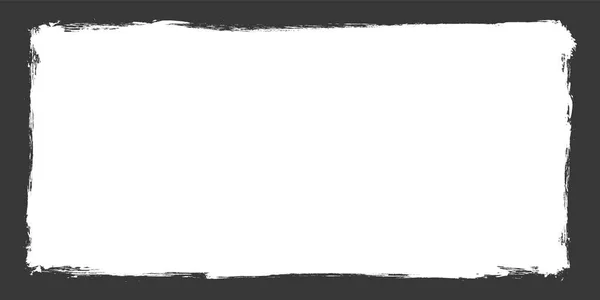 Šedé Barevné Vektorové Ilustrace Štětcem Malované Banner Rámy Bílém Pozadí — Stockový vektor