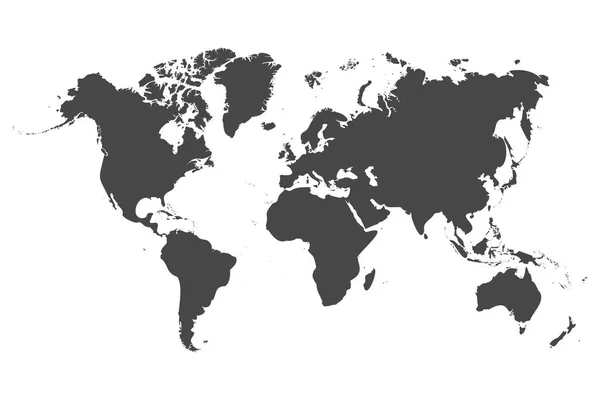 Vector Illustartion Del Mapa Del Mundo Color Gris Sobre Fondo — Vector de stock