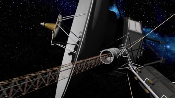 Voyager Spacecraft Flyby Como Parte Misión Interestelar Nasa Décadas Para — Vídeo de stock