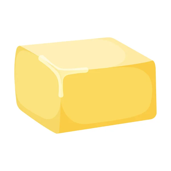 Produit Laitier Ingrédient Naturel Beurre Margarine Icône Concept Dessin Animé — Image vectorielle
