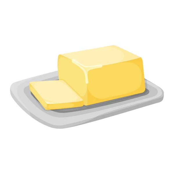 Milk Product Natural Ingredient Butter Margarine Icon Concept Cartoon Organic — Stockvektor