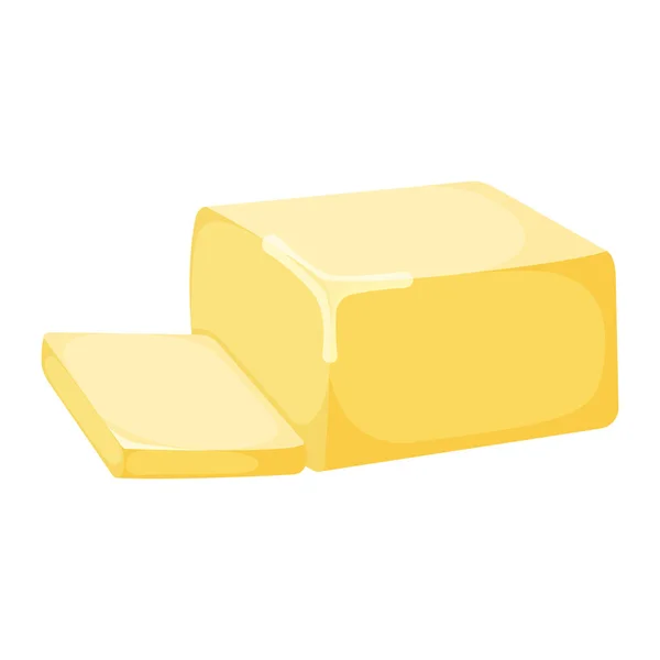 Produto Lácteo Ingrediente Natural Ícone Manteiga Margarina Conceito Desenho Animado — Vetor de Stock