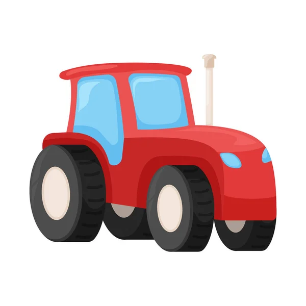 Concepto Agricultura Tractor Cosecha Grano Icono Moderna Granja Agrimotor Técnica — Vector de stock