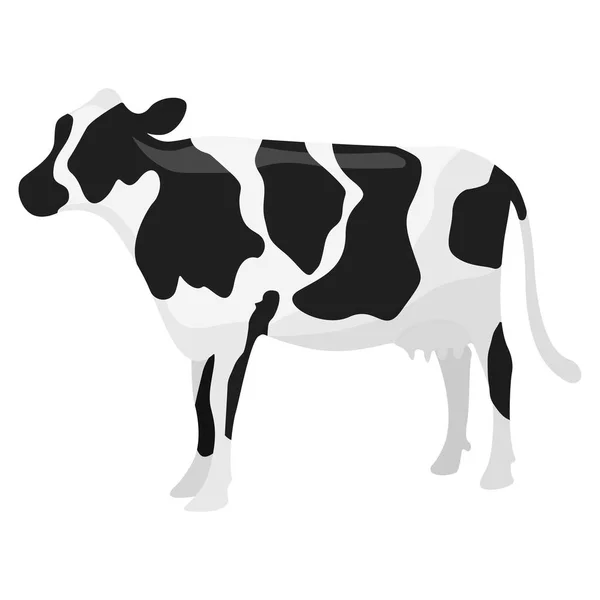 Concept Cartoon Cattle Icon Farm Agriculture Breeding Cow Vector Illustration — Stock Vector
