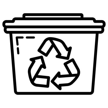 Çevre dostu alternatif enerji kaynağı ve atık geri dönüşüm ikonu, konsept yeşil eko dünya basit düz vektör çizimi, beyaz üzerinde izole. Dünya atmosferi temizleniyor.