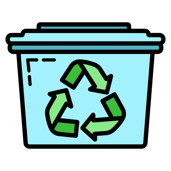 Eco Friendly Alternative Energy Source Waste Recycling Icon Concept Green — Stock Vector