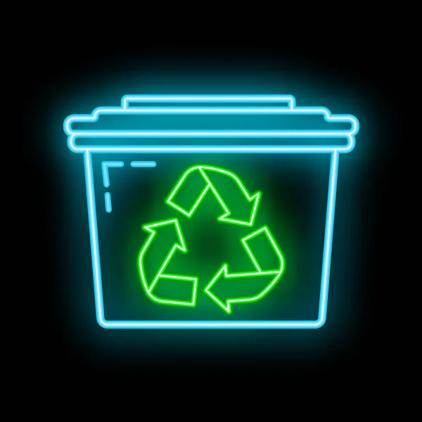Source Énergie Alternative Écologique Icône Recyclage Des Déchets Concept Vert — Image vectorielle