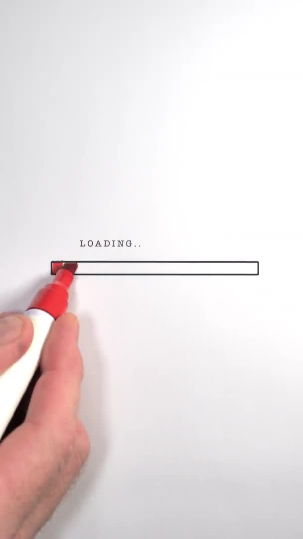 The progress bar on a vertically oriented illustration — Stock Video