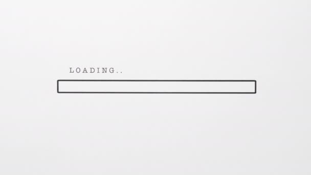 Le zoom arrière de la barre de chargement sur une idée de concept animé — Video